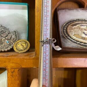 Silver plated “y’all” ring